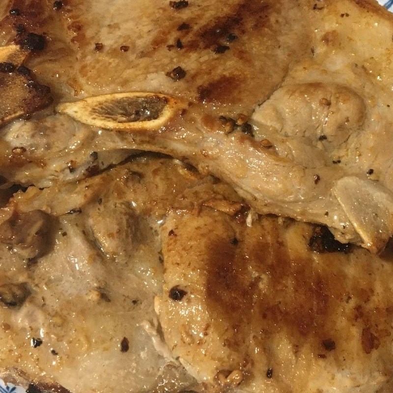 Step 4 Final product Pork chops braised with fresh milk