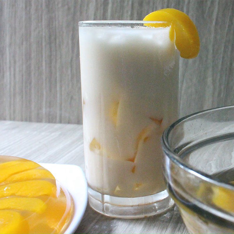Step 5 Final product Peach Jelly Milk Tea