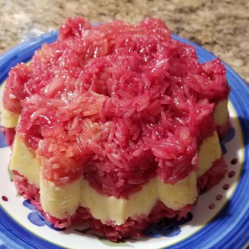 Step 7 Final Product Beetroot Sticky Rice with Mung Bean Filling
