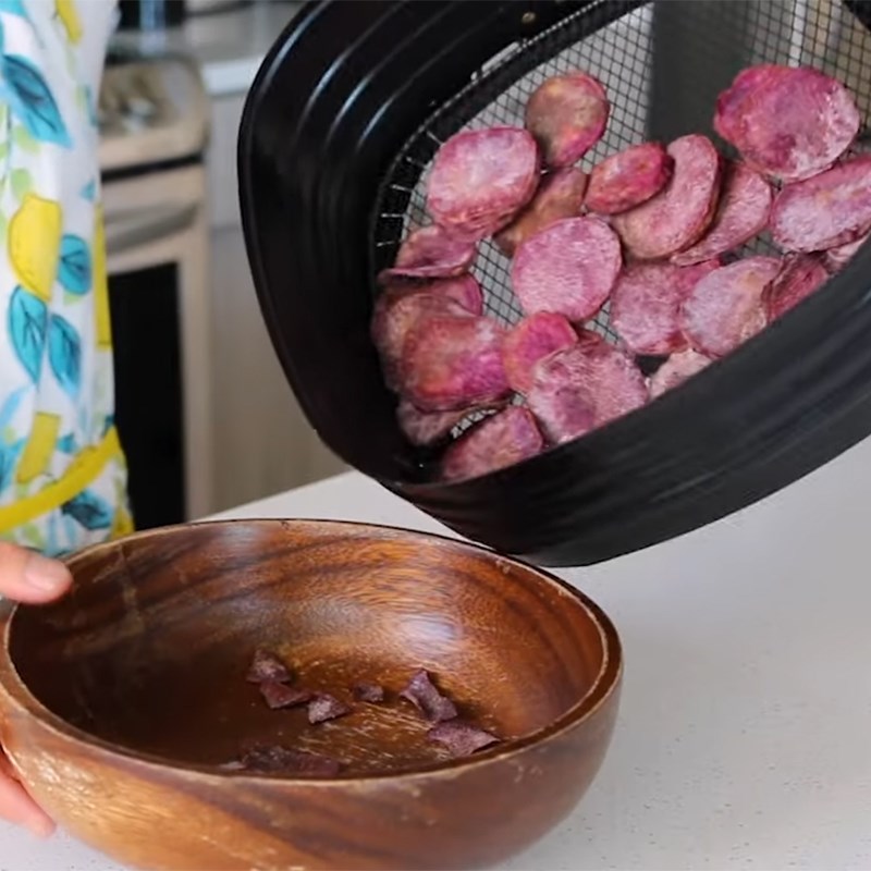 Step 4 Final Product Purple sweet potato fried in an air fryer