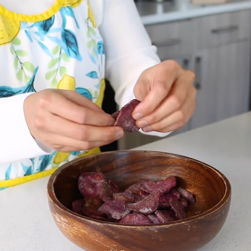 Step 4 Final Product Purple sweet potato fried in an air fryer