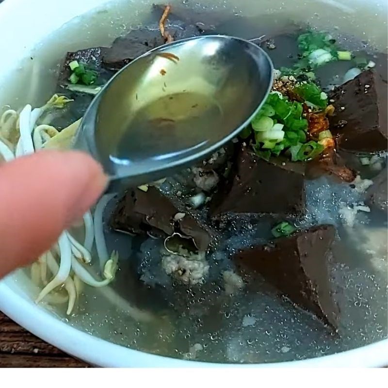 Step 5 Final product Blood porridge with minced meat