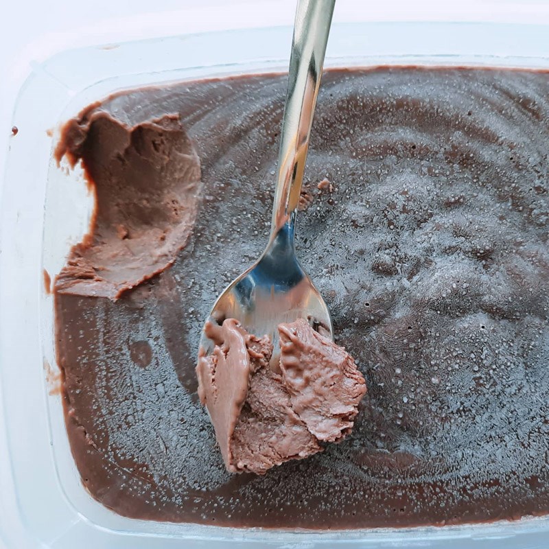Step 4 Final product Chocolate ice cream