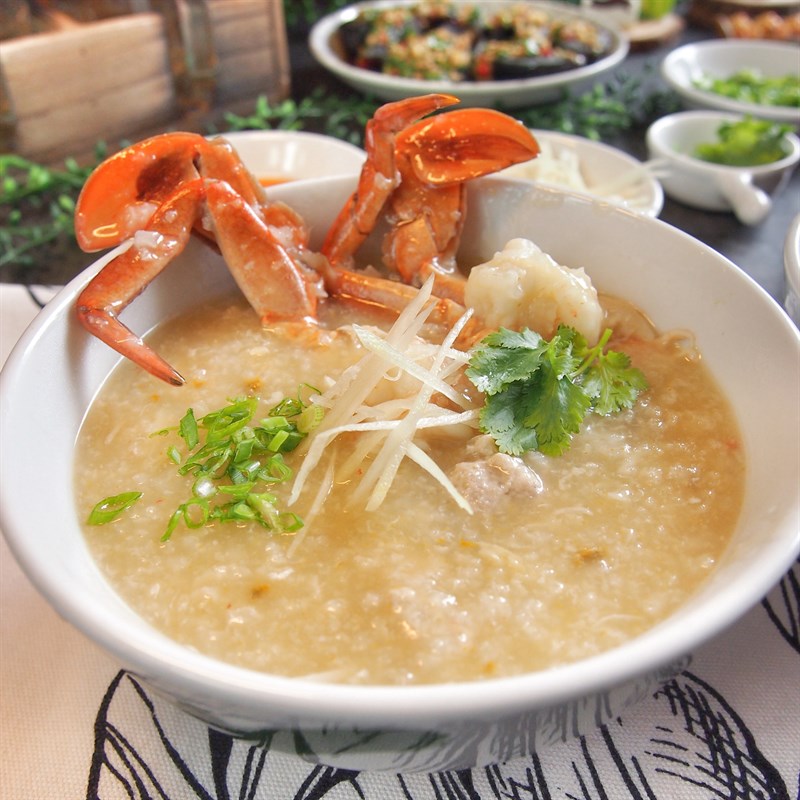 Step 7 Final product Mixed crab porridge