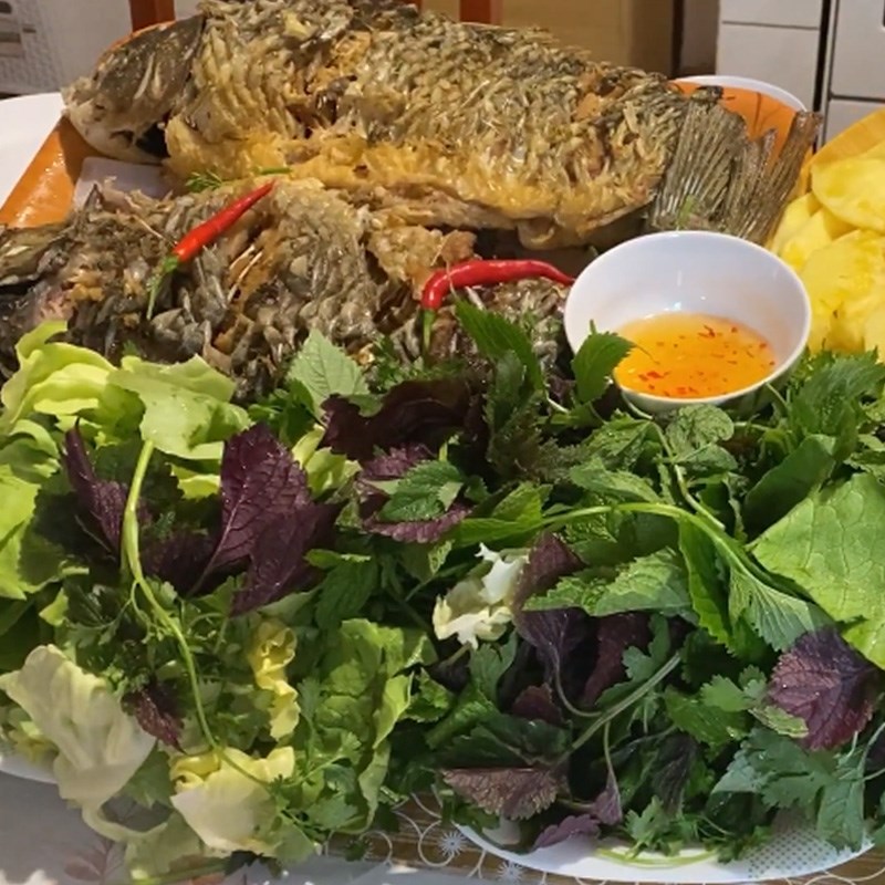 Step 5 Final Product Crispy carp wrapped in rice paper