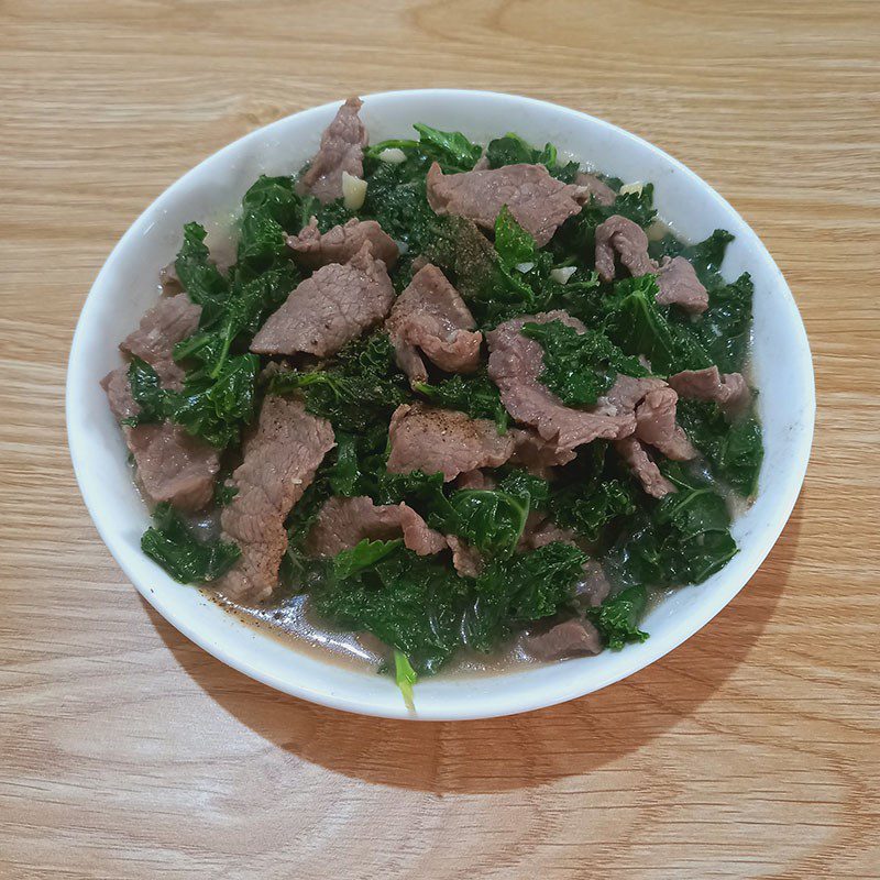 Step 4 Final Product Stir-fried Kale with Beef