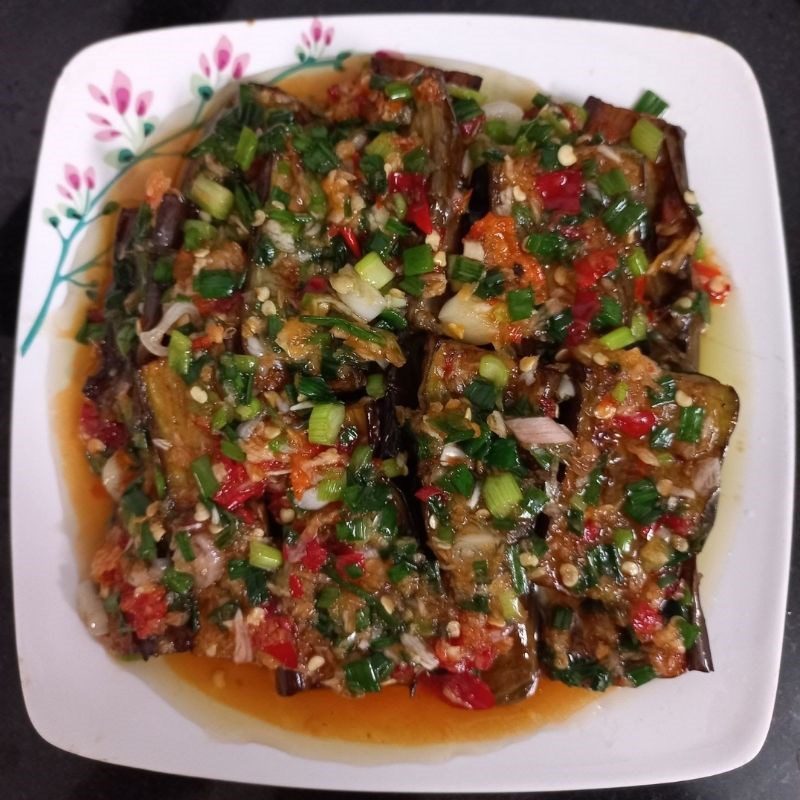 Step 5 Final Product Fried eggplant with fish sauce