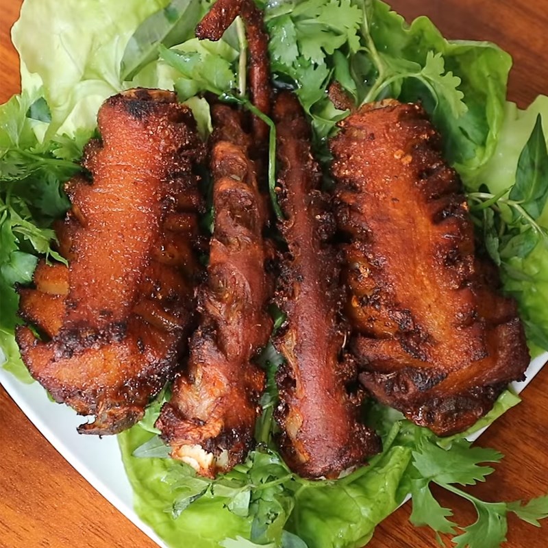 Step 4 Final Product Fried pig tail with fish sauce