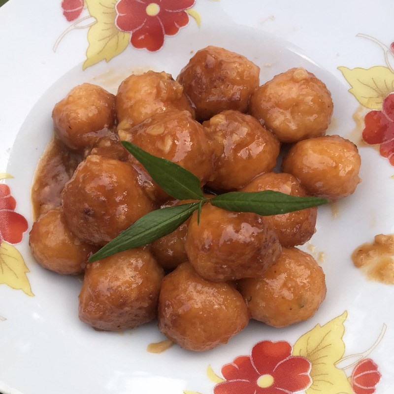 Step 4 Final Product Fried Fish Balls made from leftover rice with garlic fish sauce
