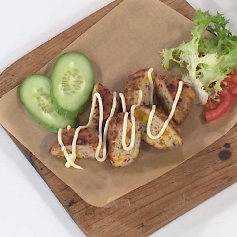 Step 6 Final product Salted egg pork sausage
