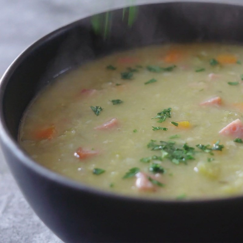 Step 4 Finished product Pea soup with cold meat