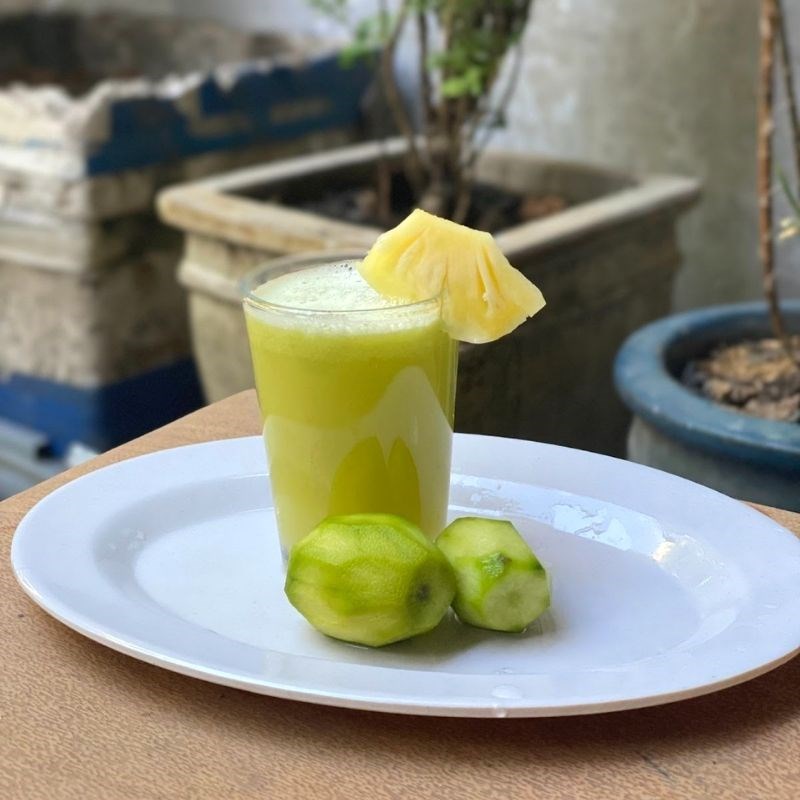 Step 3 Final product Pineapple green mango juice
