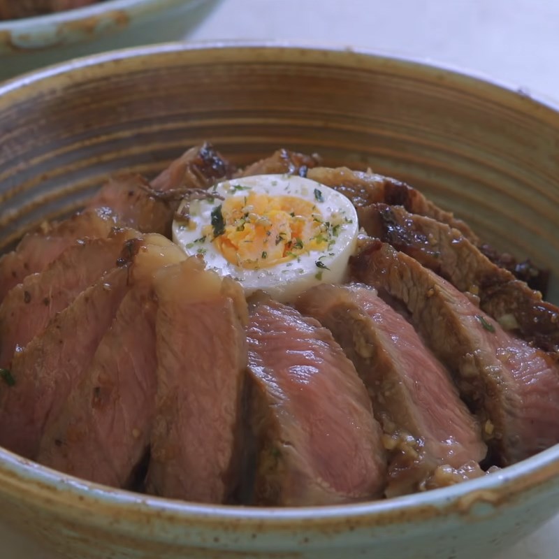 Step 5 Final Product Japanese beef steak rice