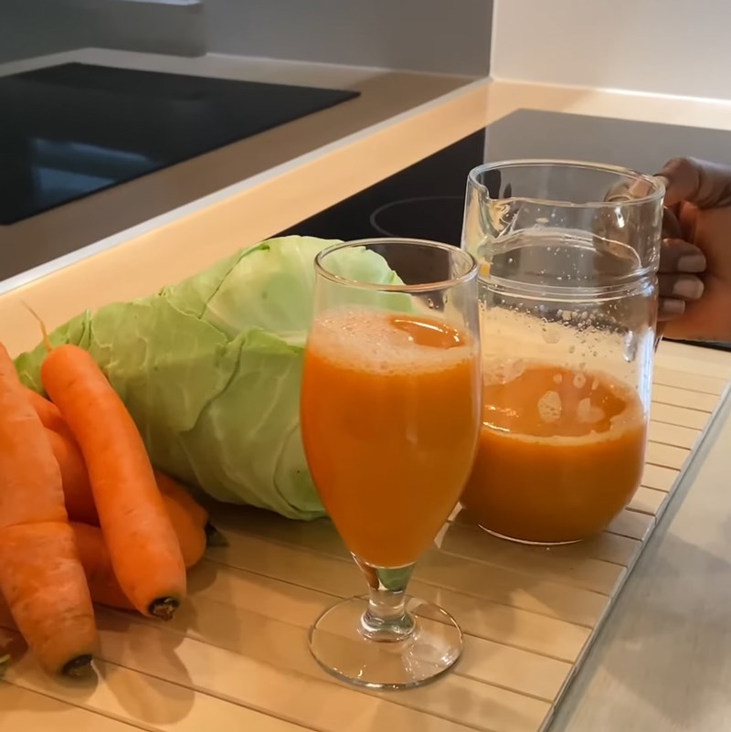 Step 4 Finished Product Cabbage Carrot Juice