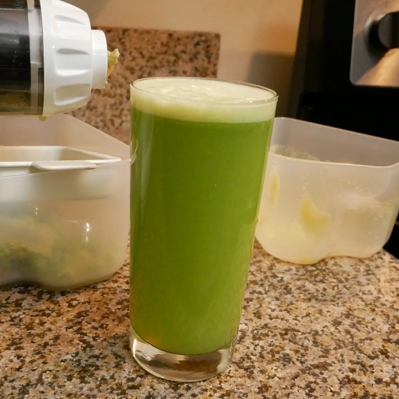 Step 3 Final product Cabbage apple celery juice