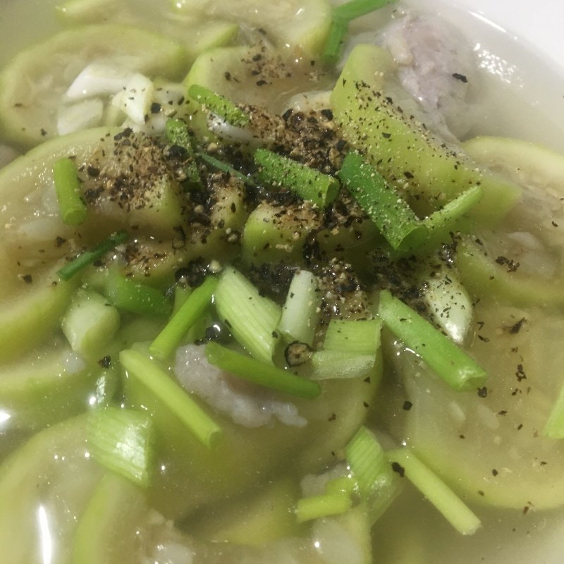 Step 3 Final product Gourd soup with snakehead fish