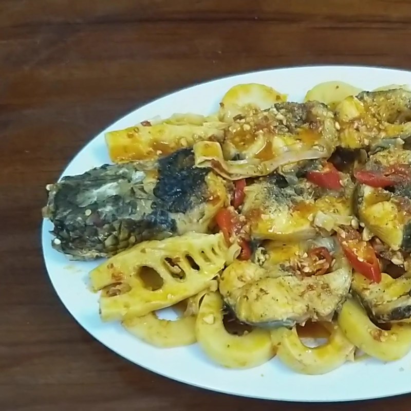 Step 4 Finished product Fresh snakehead fish braised with bamboo shoots