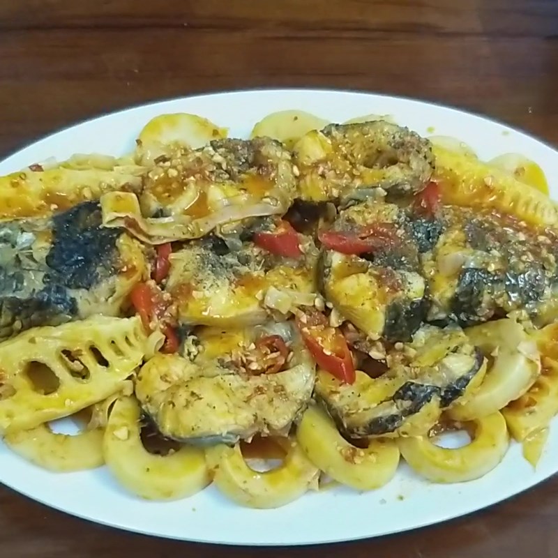 Step 4 Finished product Fresh snakehead fish braised with bamboo shoots