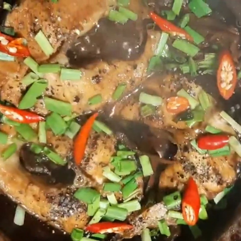 Step 4 Final product Dried bamboo shoot catfish stew