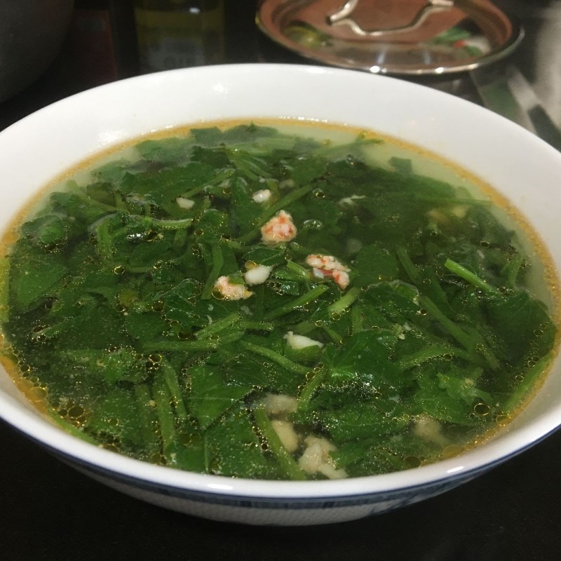 Step 3 Final product Fresh Shrimp Watercress Soup