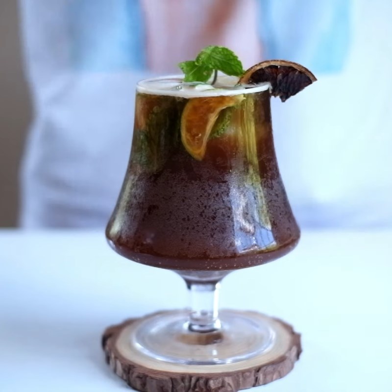 Step 4 Final Product of Lemon Mint Coffee Soda