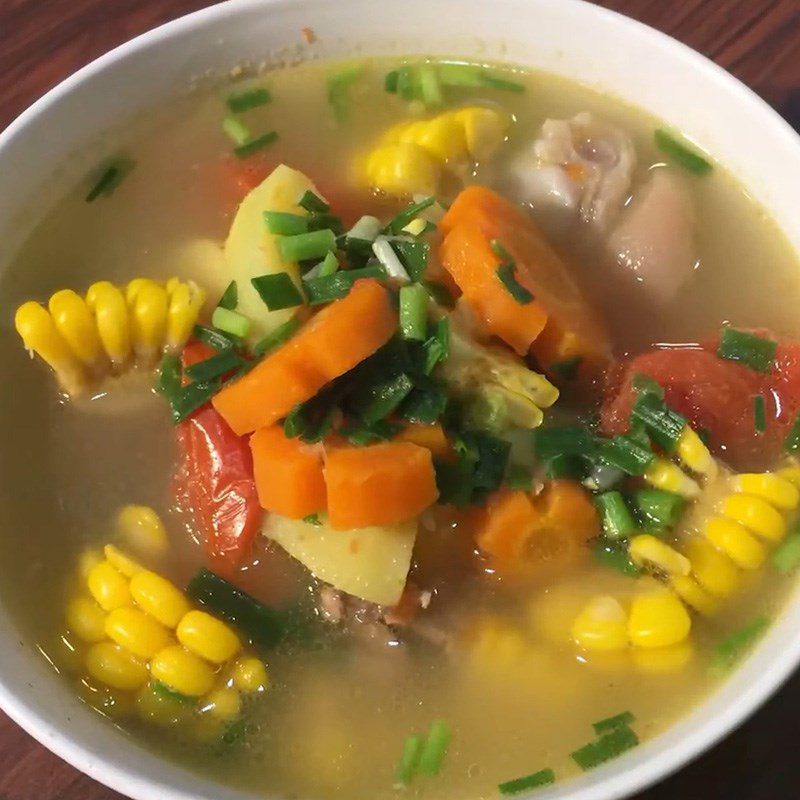 Step 5 Final Product Corn Soup with Bones