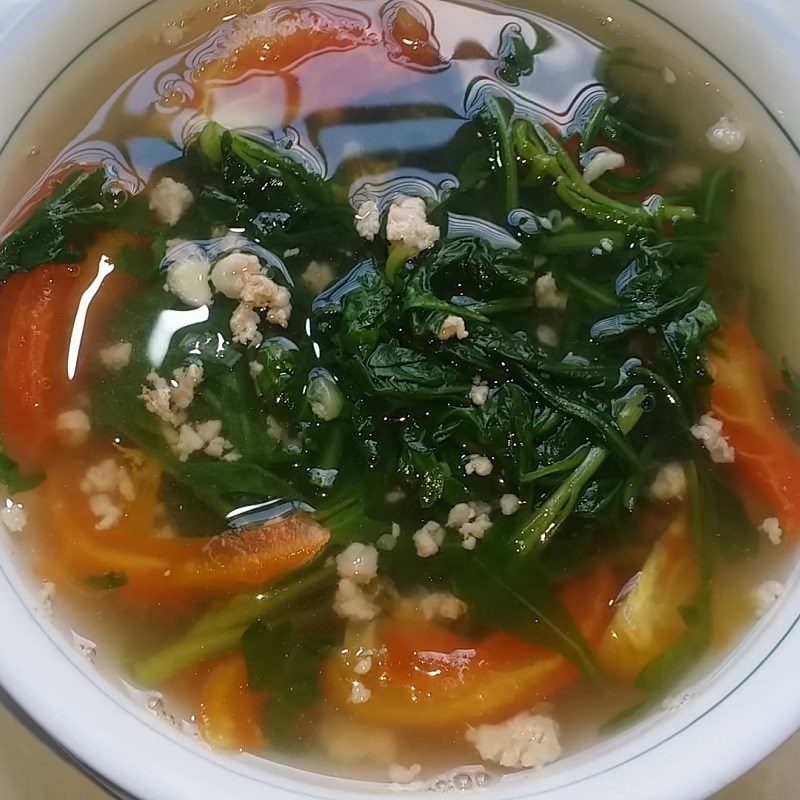 Step 4 Final Product Chrysanthemum Broth with Tomatoes
