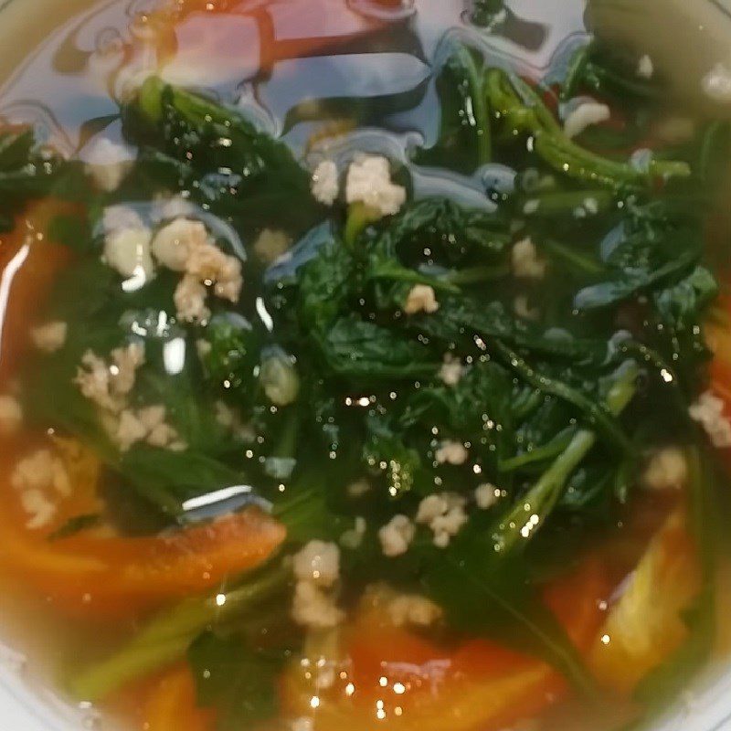 Step 4 Final Product Chrysanthemum Broth with Tomatoes