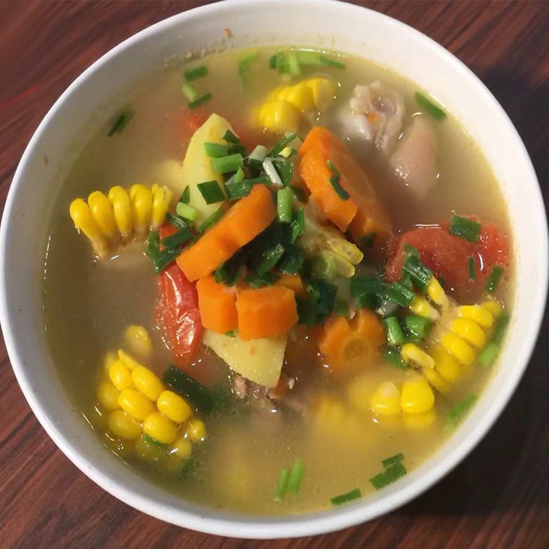 Step 5 Final Product Corn Soup with Bones