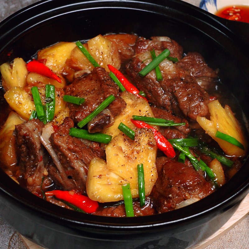 Step 6 Final Product Braised Ribs (pineapple)