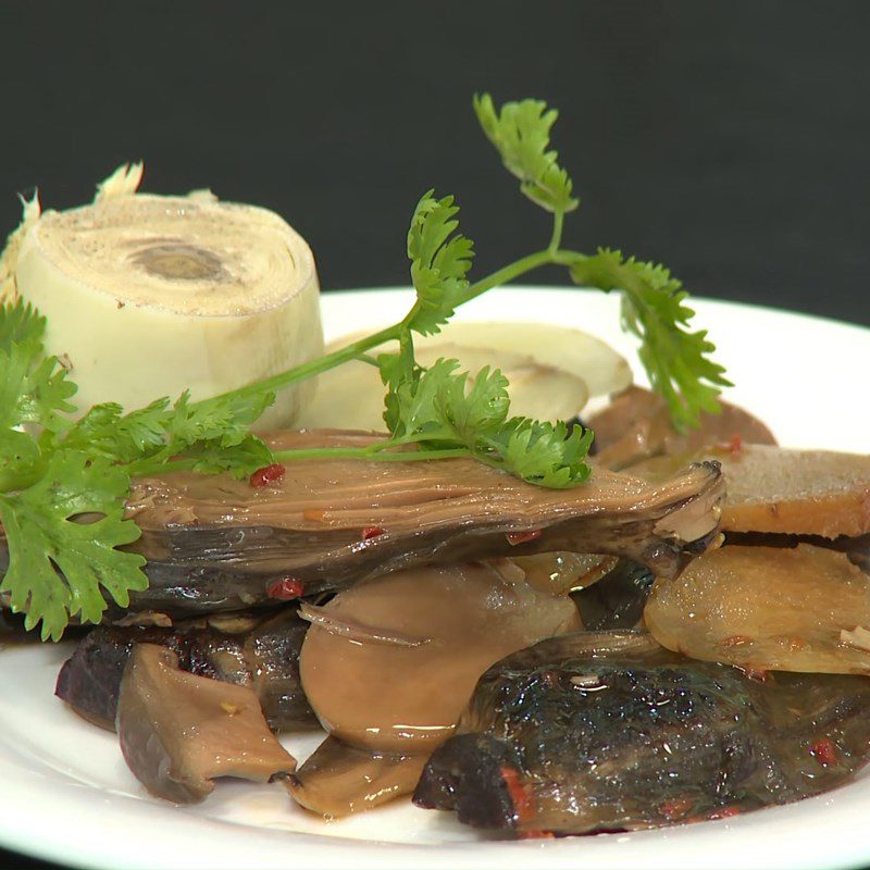 Step 4 Final product Banana flower braised with galangal