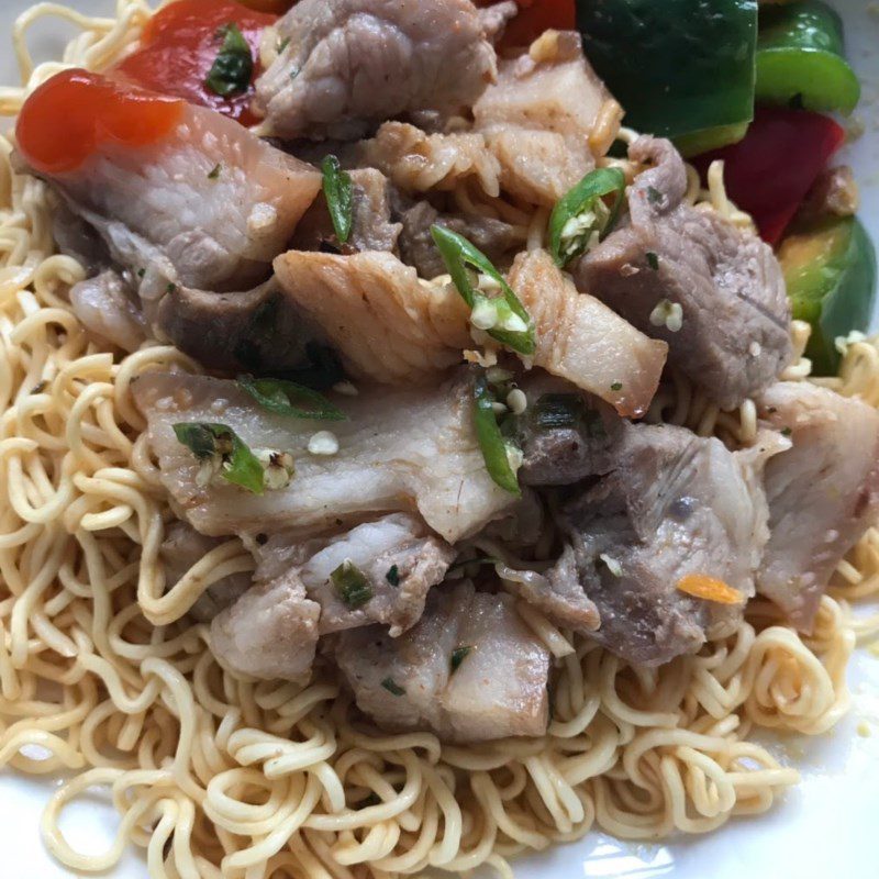 Step 3 Final Product Stir-fried noodles with pork