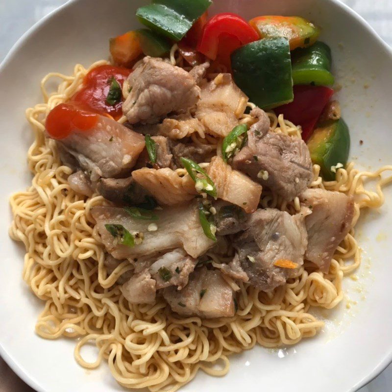 Step 3 Final Product Stir-fried noodles with pork