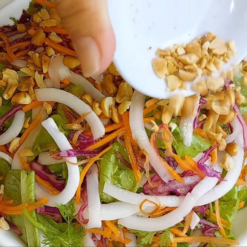 Step 5 Final product Vegetarian salad from coconut rice