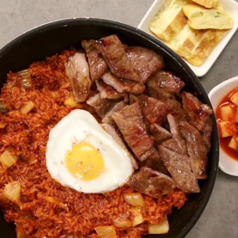 Step 6 Final Product of Kimchi Fried Rice with Beef
