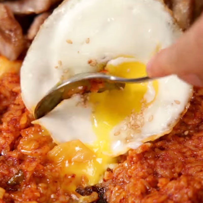 Step 6 Final Product of Kimchi Fried Rice with Beef