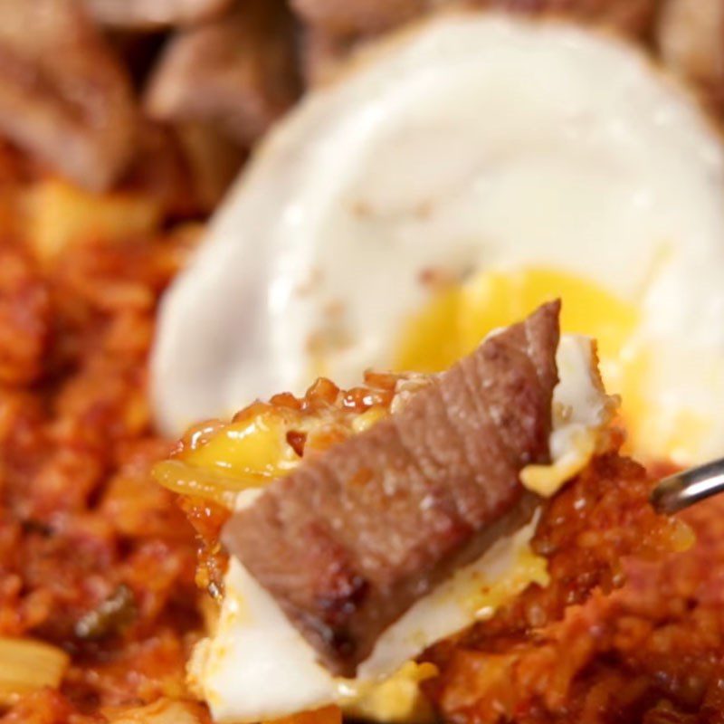 Step 6 Final Product of Kimchi Fried Rice with Beef