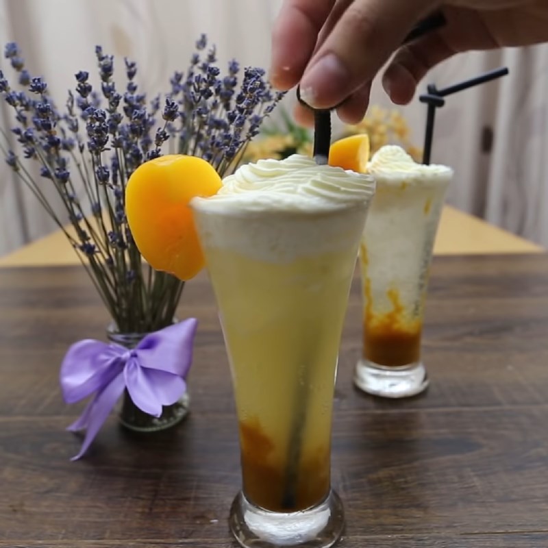 Step 4 Final product Caramel peach soda
