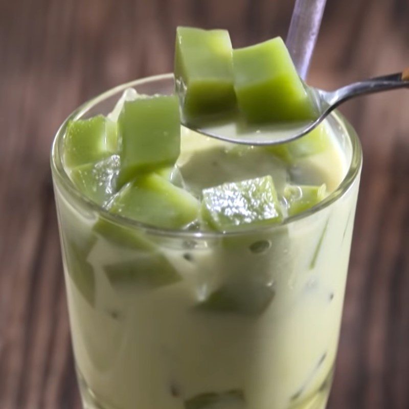 Step 4 Final Product Roasted Rice Matcha Milk Tea Jelly