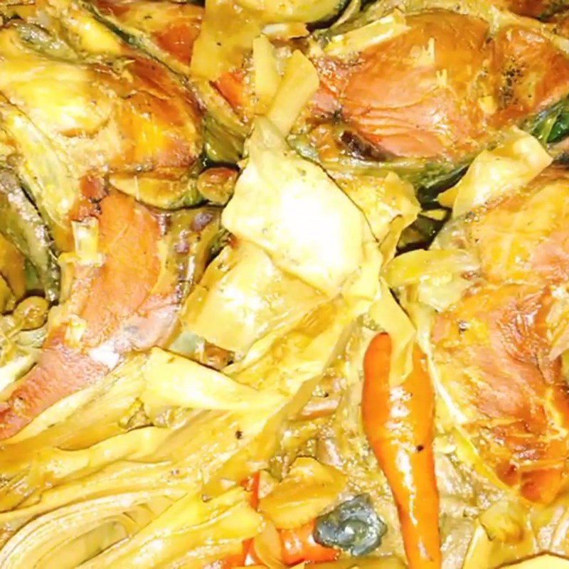 Step 7 Final product Carp stew with bamboo shoots