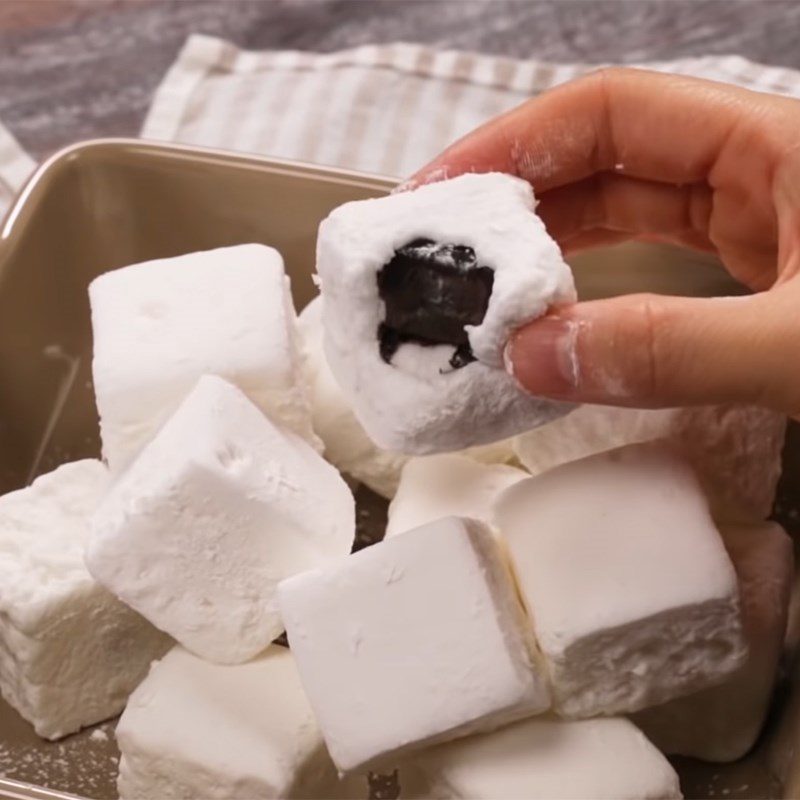 Step 4 Finished Product Marshmallow Candy with Chocolate Filling