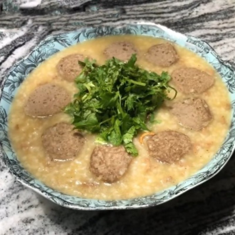 Step 5 Final Product Beef meatballs porridge