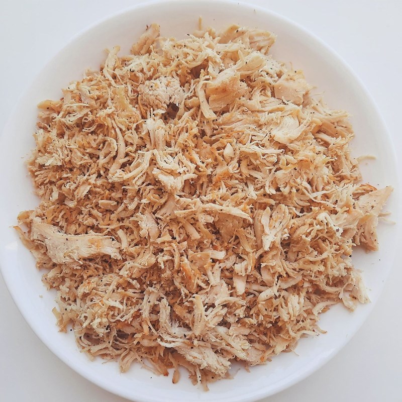 Step 4 Final product Shredded chicken - ruốc
