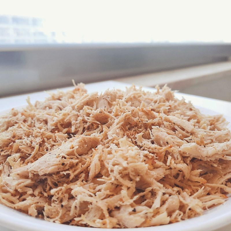 Step 4 Final product Shredded chicken - ruốc