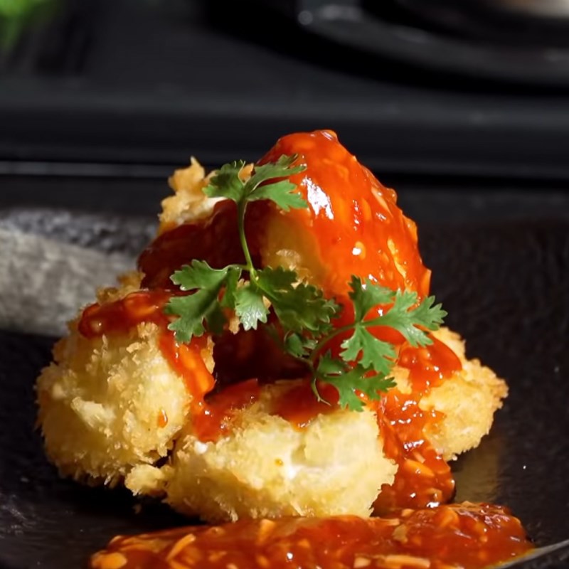Step 4 Final Product Fried Tofu with Plum Sauce