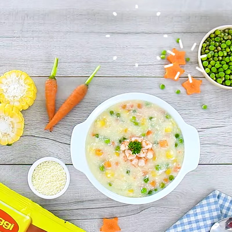 Step 4 Final product Shrimp egg vegetable soup