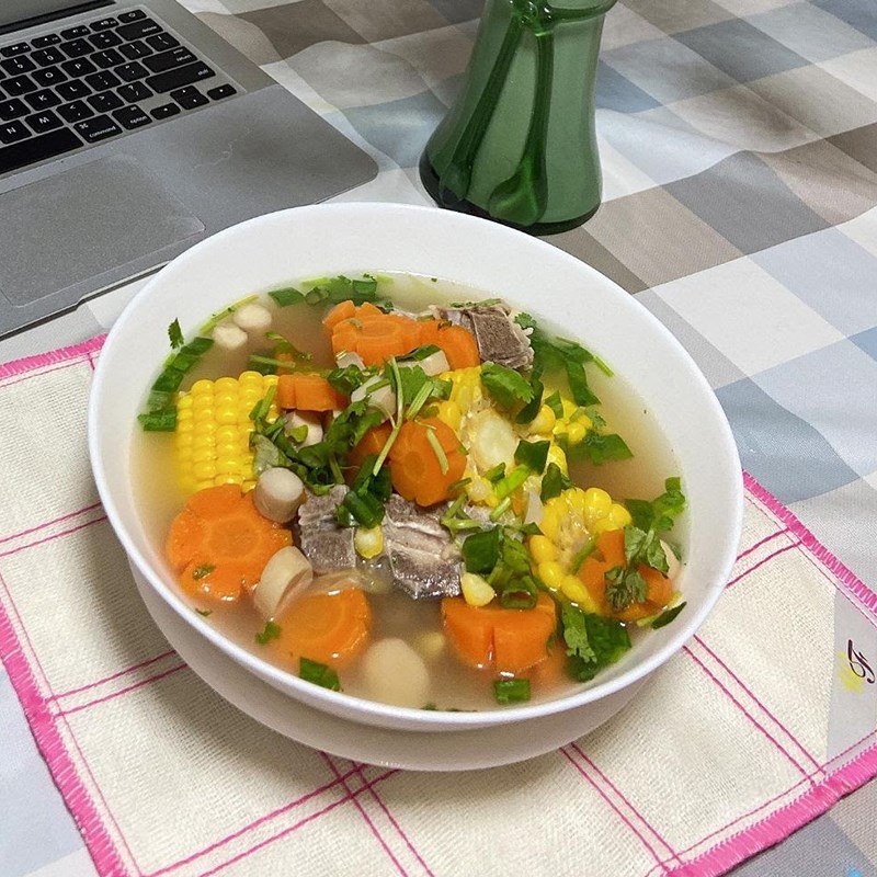 Step 4 Final Product Corn Soup with Tender Ribs