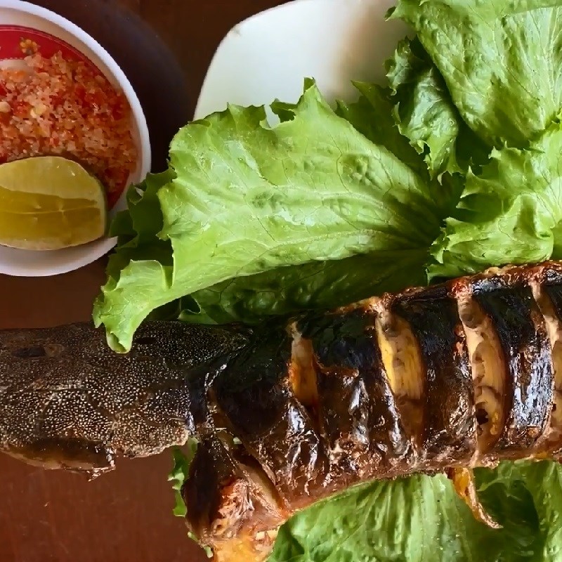 Step 4 Finished Product Grilled Catfish with Salt and Chili