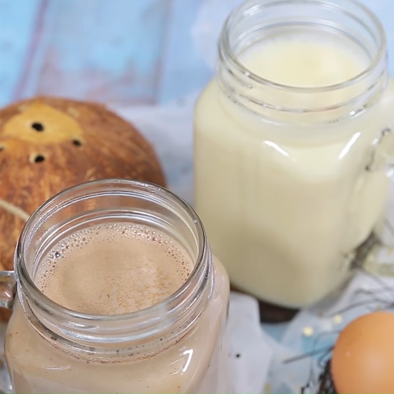 Step 4 Final product Chicken egg soy milk