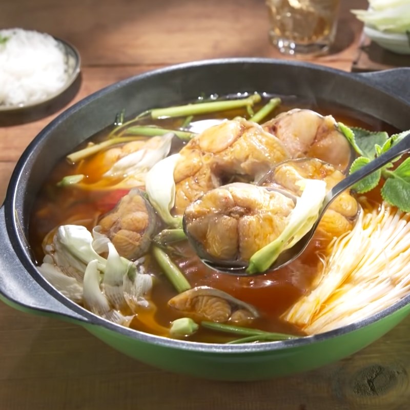 Step 5 Final Product Catfish Lotus Flower Hot Pot